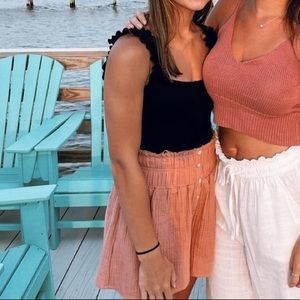 pink paper bag shorts